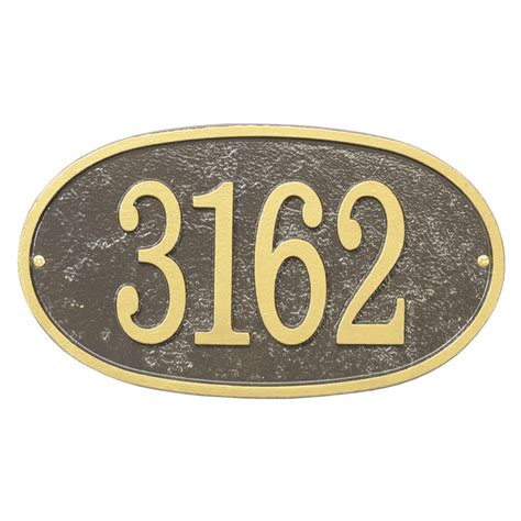 Fast And Easy Oval House Number Plaque Signs, 